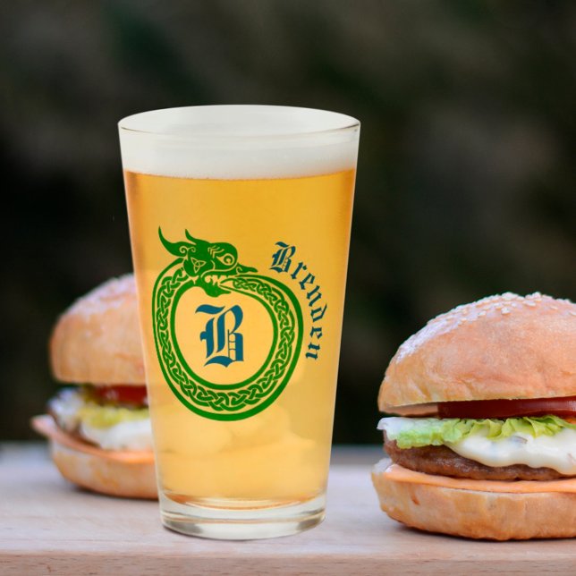 Individuelle Name und Monogramm im keltischen Stil Glas (Von Creator hochgeladen)