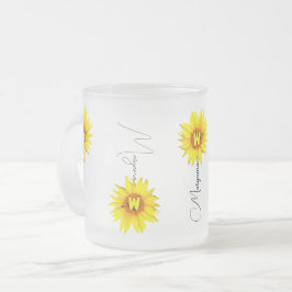 Individuelle Name und Monogramm mit eleganter Sonn Mattglastasse
