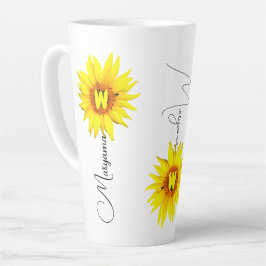 Individuelle Name und Monogramm mit eleganter Sonn Milchtasse