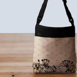 Individuelle Name- und Monogramm-Muster Tragetaschen Mit Langen Trägern