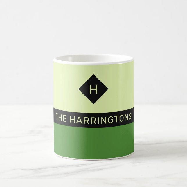 Individuelle Name und Monogramm-Tasse Kaffeetasse (Mittel)