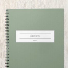Individuelle Name- und Schulfach-Hardcover-Noteboo Notizblock