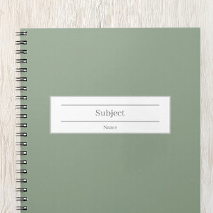Individuelle Name- und Schulfach-Hardcover-Noteboo Notizblock
