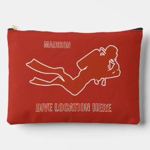 Individuelle Name- und Standorttaucher Zubehörtasche