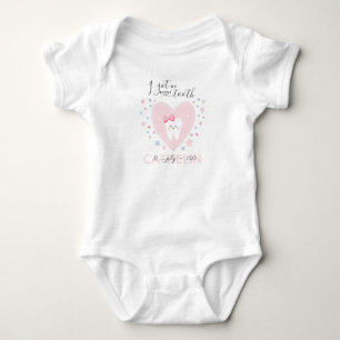 Individuelle Name und Termin Baby Girl Outfit Strampler