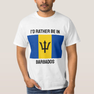 Individuelle Name- und Text-Barbados-Flag T-Shirt