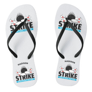 Individuelle Name- und Text-Bowling-Stoß Flip Flops