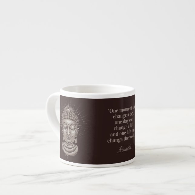 Individuelle Name und Text Buddha Zitat Espressotasse (Vorderseite Links)