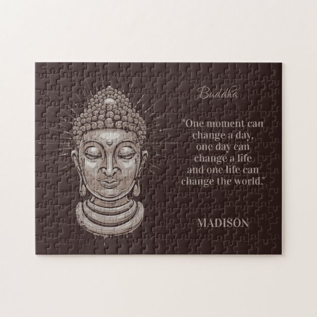 Individuelle Name und Text Buddha Zitat Puzzle (Horizontal)