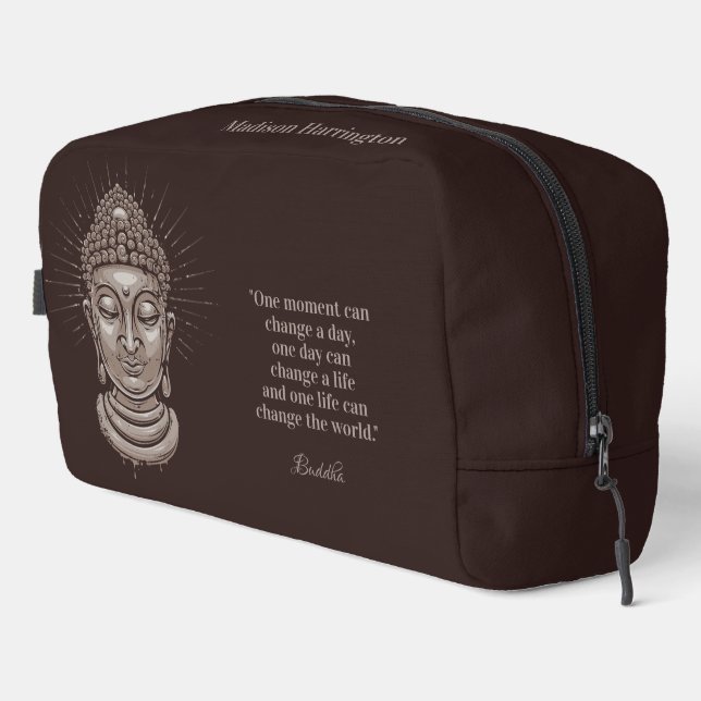 Individuelle Name und Text Buddha Zitat Waschbeutel (Rechte Ecke)