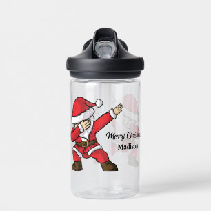 Individuelle Name und Text Dabbing Tanzen Santa Trinkflasche