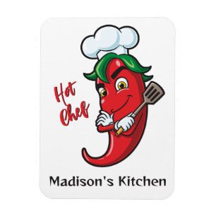 Individuelle Name- und Text-Hot-Pepper-Koch Magnet