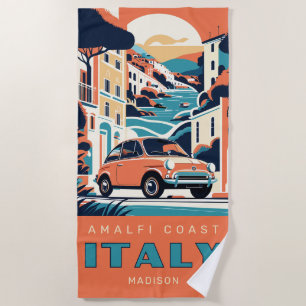 Individuelle Name und Text Italien Strandtuch