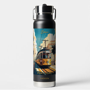 Individuelle Name und Text Lissabon Portugal Trinkflasche