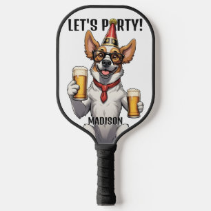 Individuelle Name und Text Party Tier Pickleball Schläger
