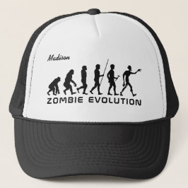 Individuelle Name und Text "Zombie Evolution" Hüte Truckerkappe