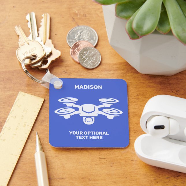 Individuelle Name- und Textdrossel Schlüsselanhänger (Schreibtisch)