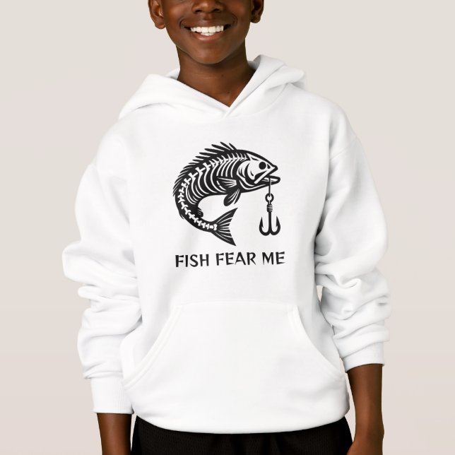Individuelle Name- und Textfisch Hoodie (Vorderseite)