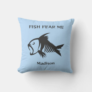 Individuelle Name- und Textfisch Kissen