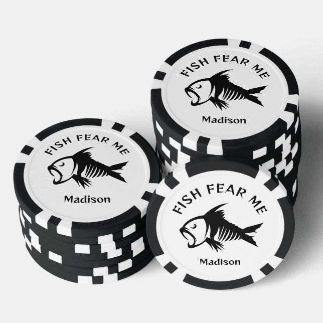 Individuelle Name- und Textfisch Pokerchips (Stapel)