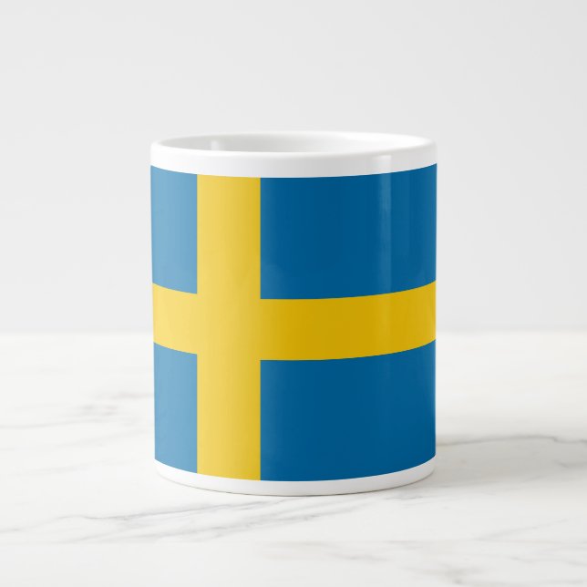 Individuelle Name- und Textflagge Jumbo-Tasse (Vorderseite)