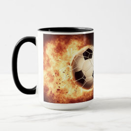 Individuelle Name- und Textfußball-Tasse Tasse