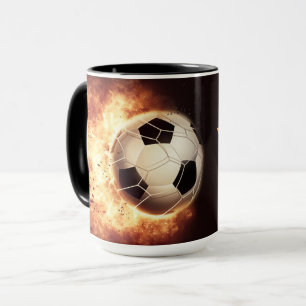 Individuelle Name- und Textfußball-Tasse Tasse