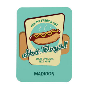 Individuelle Name- und TextHot Dog Magnet