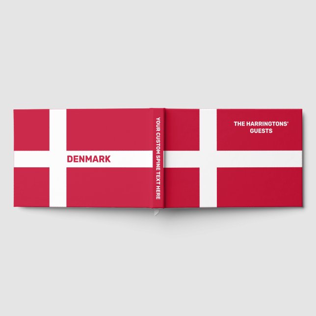 Individuelle Name- und Textmarkierung Dänemark Gästebuch (Voll)