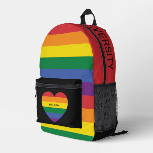 Individuelle Name- und Textrainbow-Prix Bedruckter Rucksack