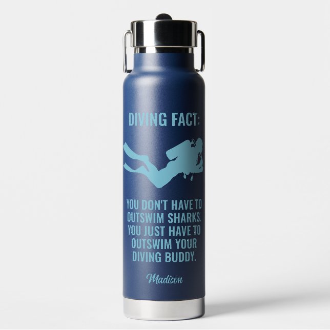 Individuelle Name- und Textskuba Trinkflasche (Vorderseite)