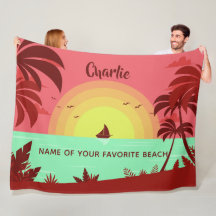 Individuelle Name- und Texttücher für Beach Illust