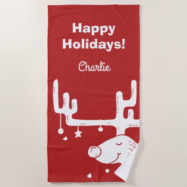 Individuelle Name- und Texttücher für Reindezwecke Strandtuch (Vorderseite)