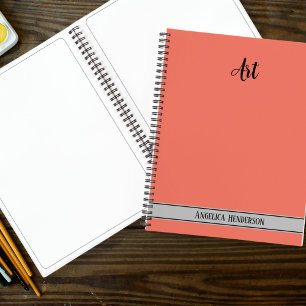Individuelle Name und Thema Art Farbcode Orange Notizbuch