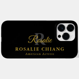 Individuelle Name und Titel mit Monogramm Case-Mate iPhone 14 Pro Max Hülle
