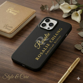Individuelle Name und Titel mit Monogramm Case-Mate iPhone Hülle