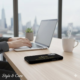 Individuelle Name und Titel mit Monogramm iPhone 16 Plus Hülle