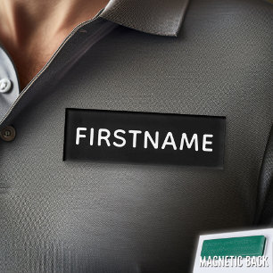 Individuelle Name und Titel - Schwarzweiß Namenschild