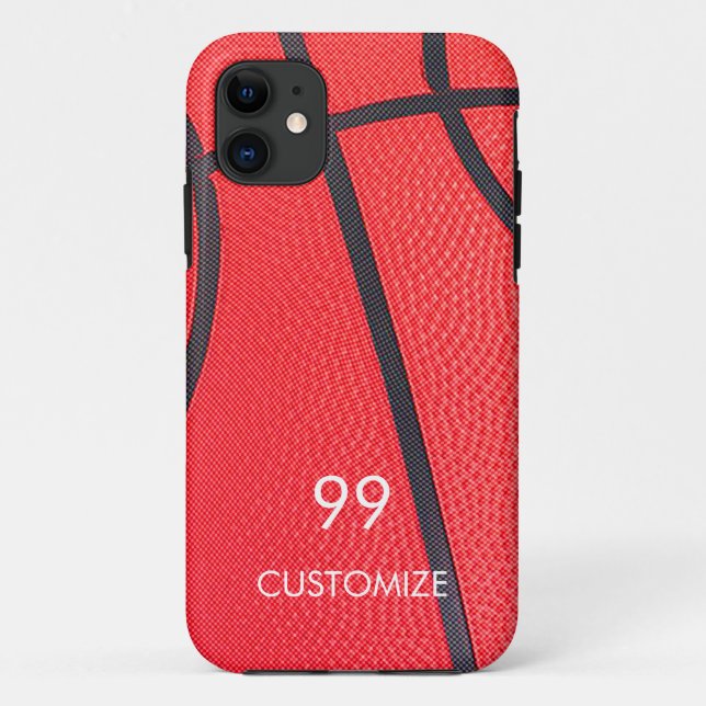 Individuelle Name- und Zahlenbasketball Case-Mate iPhone Hülle (Rückseite)