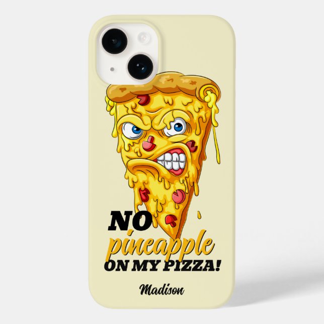 Individuelle Name und Zutaten Angry Pizza Case-Mate iPhone Hülle (Rückseite)