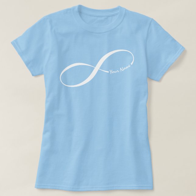 Individuelle Name Unendlichkeit Symbol T - Shirt (Design vorne)