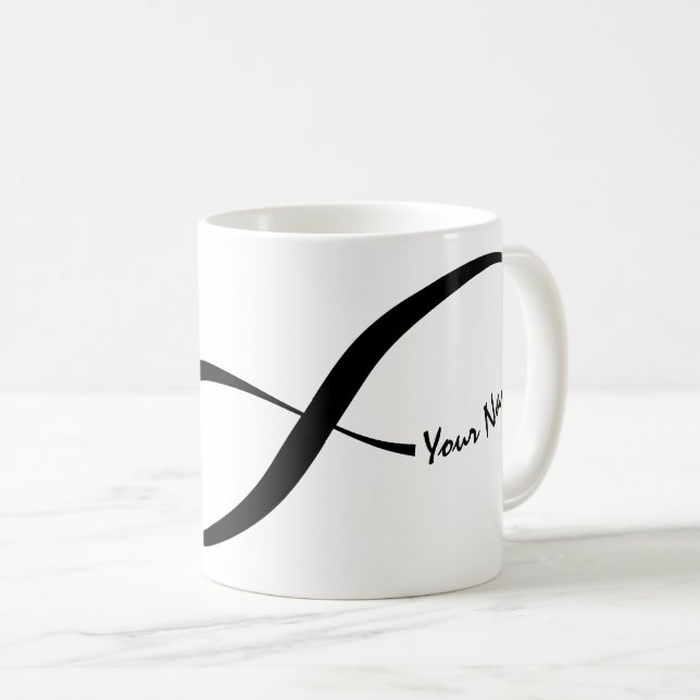 Individuelle Name-Unendlichkeitssymbol Kaffeetasse (VorderseiteRechts)