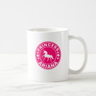 Individuelle Name Unicorn Princess Pink Personalis Kaffeetasse