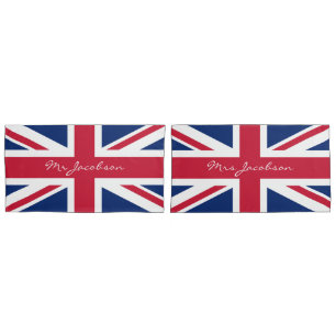 Individuelle Name Union Jack Patriotic Kissenbezug