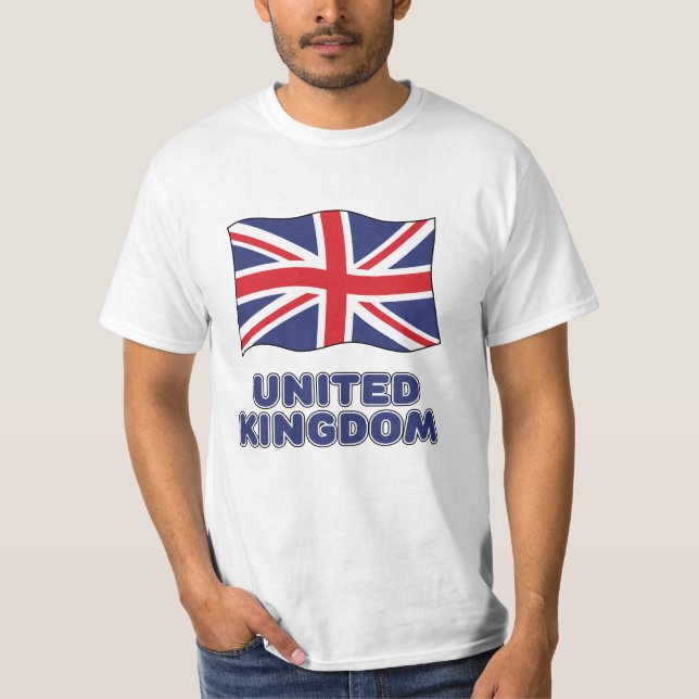 Individuelle Name United Kingdom Flag T-Shirt (Vorderseite)