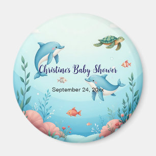 Individuelle Name unter der Sea Baby Dusche zu Gun Magnet