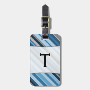 Individuelle Name Ursprüngliche + Blaue und graue  Gepäckanhänger