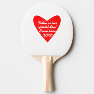 individuelle Name Valentinstag XO Tischtennis Schläger