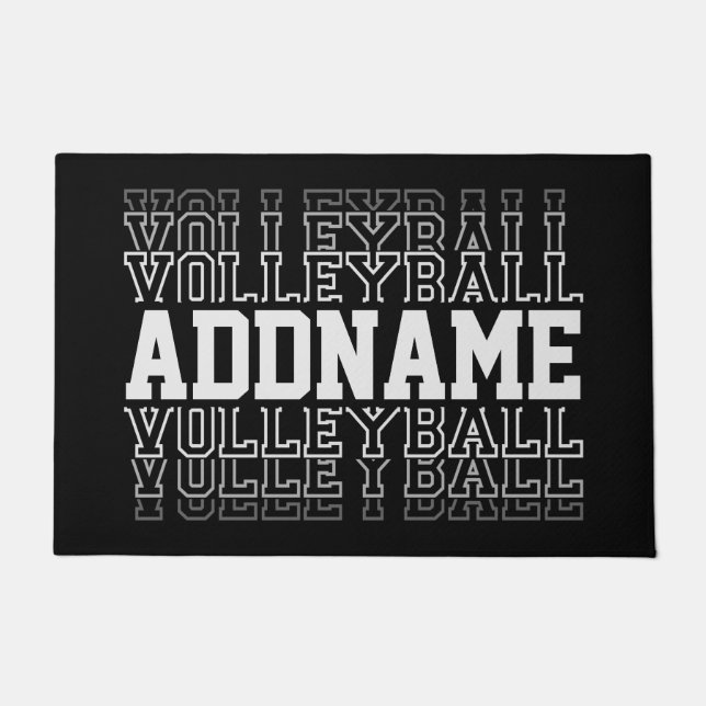 INDIVIDUELLE NAME Vanishing Volleyball Logoteam Fußmatte (Vorderseite)