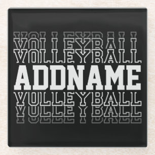 INDIVIDUELLE NAME Vanishing Volleyball Logoteam Glasuntersetzer